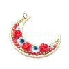 Brass Resin Pendants PALLOY-MZ01073-03-3