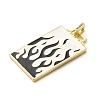 Brass Micro Pave Cubic Zirconia Pendant with Enamel KK-H458-02G-Q01-2