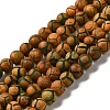 Tibetan Style Turtle Back Pattern dZi Beads Strands X-G-P229-A-04-8mm-3