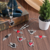 24Pcs 6 Styles Alloy Enamel Pendants ENAM-SC0005-03-4