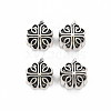 Tibetan Style Alloy European Beads Settings for Enamel TIBEB-N007-004-1