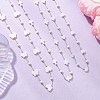 304 Stainless Steel & Natural White Shell Butterfly Cross Heart Link Chain Necklaces for Women NJEW-JN05808-1