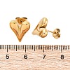 Ion Plating(IP) 304 Stainless Steel Heart Stud Earrings for Women EJEW-F300-09G-3