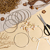10Pcs Iron Ring for DIY Woven Net/Web with Feather IFIN-SP0001-56A-P-3