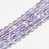 Synthetic Moonstone Beads Strands G-S300-117E-8mm-1