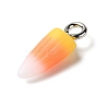 Halloween Opaque Resin Candy Corn Charms RESI-G102-01-3