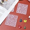 DIY Mixed Shapes Charm Pendant Silicone Molds for DIY Earring Making DIY-YW0009-42-5