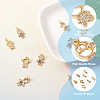 Fashewelry 16Pcs 8 Style Brass Micro Pave Mixed Color Cubic Zirconia Pendants ZIRC-FW0001-03-4