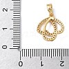 Brass Micro Pave Cubic Zirconia Pendants KK-C140-05A-G-3