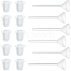 SOFPLATE 500Pcs Plastic Stud Earring Findings KY-SP0001-02-1