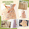 2 Yards Polyester Embroidery 3D Flower Fabrics DIY-WH0622-382B-5