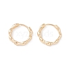 Brass Oval Beaded Hoop Earrings for Women KK-A158-04G-1