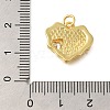 Rack Plating Brass Micro Pave Cubic Zirconia Pendants KK-I716-09G-3