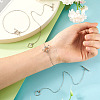 Brass Heart Link Chain Bracelets BJEW-TAC0027-5