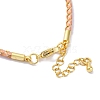 Polyester Cord Braided Bracelet Makings MAK-Z003-01G-09-3