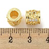 Rack Plating Brass Micro Pave Clear Cubic Zirconia European Beads KK-L215-300G-3