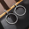 Alloy & Crystal Rhinestone Dangle Stud Earrings EJEW-G467-01P-01-2