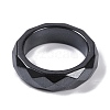 Magnetic Synthetic Hematite Finger Ring for Men Women RJEW-A047-01F-2