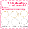 12Pcs 6 Styles 304 Stainless Steel Chains Bracelets for Men Women BJEW-SC0001-64-2