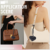 PU Leather Heart Pendant Decorations HJEW-CL0001-12B-5
