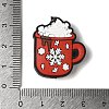 Christmas Red Mug Cup with Snow Top Coffee & Snowflake Silicone Focal Beads SIL-M006-06E-3