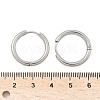 Tarnish Resistant 304 Stainless Steel Huggie Hoop Earrings LS-EJEW-F111B-21mm-P-5