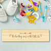 Rectangle Wooden Pregnancy Test Keepsake Box with Lock CON-WH0103-001-4