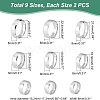 DICOSMETIC 18Pcs 9 Size 201 Stainless Steel Plain Band Ring for Men Women RJEW-DC0001-07B-4