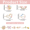 4 Bags 2 Styles Alloy & Resin Clip Hair Barrettes PHAR-SC0001-005-2