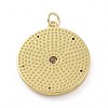 Brass Micro Pave Claer Cubic Zirconia Pendants KK-E068-VF011-2