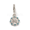 Alloy Rhinestone European Dangle Charms PALLOY-I218-21P-1