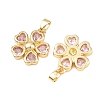 Brass Micro Pave Cubic Zirconia Pendants KK-C248-08G-2