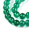 Baking Paint Transparent Glass Beads Strands DGLA-N006-8mm-09-3