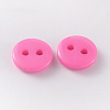 2-Hole Flat Round Resin Sewing Buttons for Costume Design BUTT-E119-20L-06-2