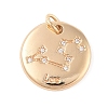 Brass with Clear Cubic Zirconia Pendants KK-N256-24E-G-1