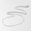 Rhodium Plated 925 Sterling Silver Cable Chain Necklaces NJEW-N0048-52-16-2