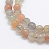 Natural Multi-Moonstone Beads Strands G-P322-43-6mm-3