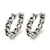 316 Surgical Stainless Steel Hoop Earrings for Women and Men LS-EJEW-D096-15B-AS-1