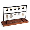 2-Tier Iron Jewelry Display Stands with Wood Trays PW-WG89AAB-01-1