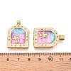 304 Stainless Steel Enamel Pendants STAS-T068-18A-3