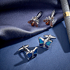 2 Pairs 2 Styles Brass Resin Cufflinks FIND-GA0008-58-4