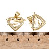 Brass Micro Pave Cubic Zirconia Pendants ZIRC-I367-12G-01-3