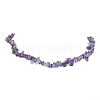 Natural Amethyst Chips Beaded Necklace NJEW-FZ00004-09-2