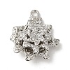 Rack Plating Brass Cubic Zirconia Pendants KK-M267-01P-1