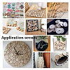   200Pcs 5 Style Flat Round Wooden Cabochons WOOD-PH0002-20-4