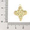 Brass Clear Cubic Zirconia Knot Connector Charms KK-K293-36G-3