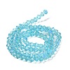 Transparent Electroplate Glass Beads Strands EGLA-A039-T2mm-L20-2