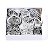 8~12Pcs Electroplated Natural Coal Quartz Geode Cornucopia Mineral Specimen G-N360-03D-1