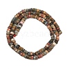 Natural Polychrome Jasper/Picasso Stone/Picasso Jasper Beads Strands G-G345-C24-2x4mm-3