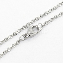 Non-Tarnish Unisex 304 Stainless Steel Cable Chain Necklaces STAS-O037-83P-02